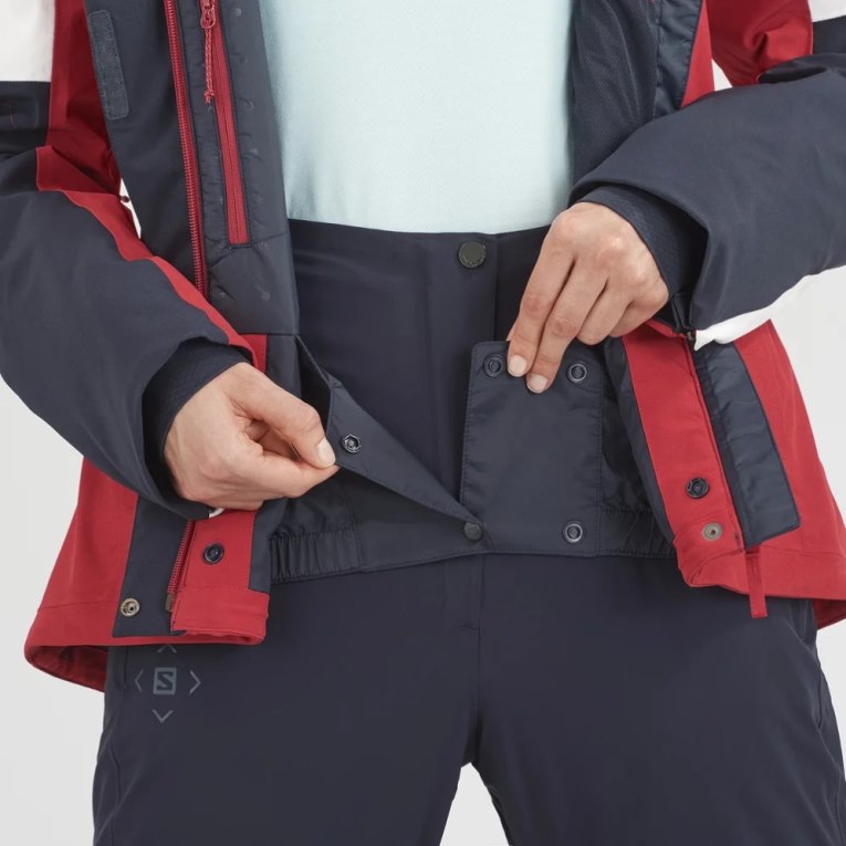 Red / Navy Salomon Speed Women's Insulated Jackets | IE RG2394